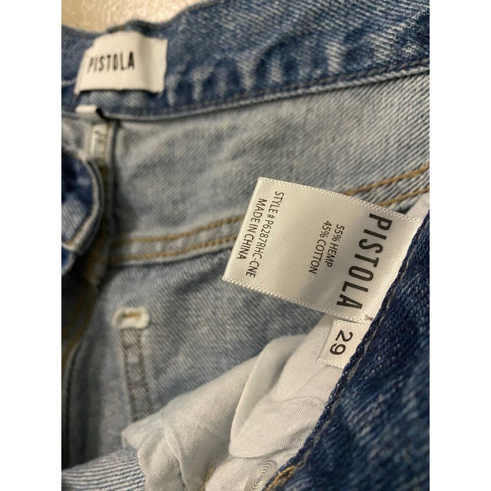 Pistola Alexa High Rise Slim Flare‎ With Slit Jeans US 29 Blue Denim Split Hem - Picture 8 of 10